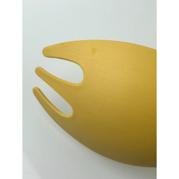 Tupperware Set of 2 Salad Serving Forks Golden Harvest Yellow Plastic Vintage - Picture 12 of 13
